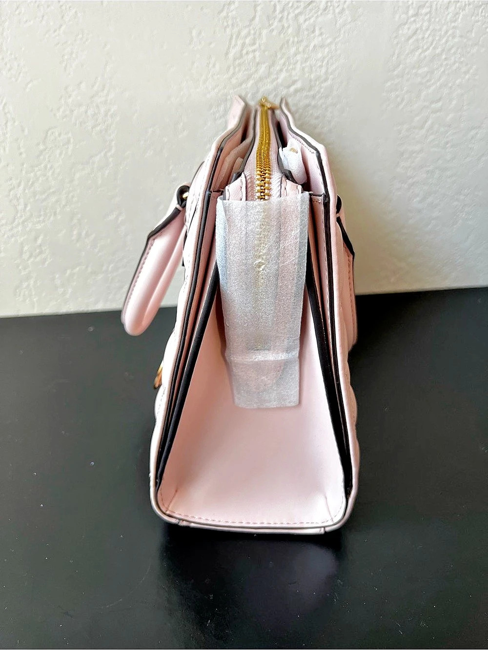 NWT Michael Kors Sheila Medium Heart Embroidered Satchel in Powder Blush Pink - Picture 2 of 11